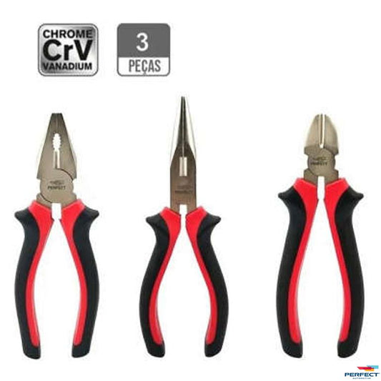 Kit Ferramenta Jogo De Alicate 3Pcs - Perfect - FTR0103 - (1)