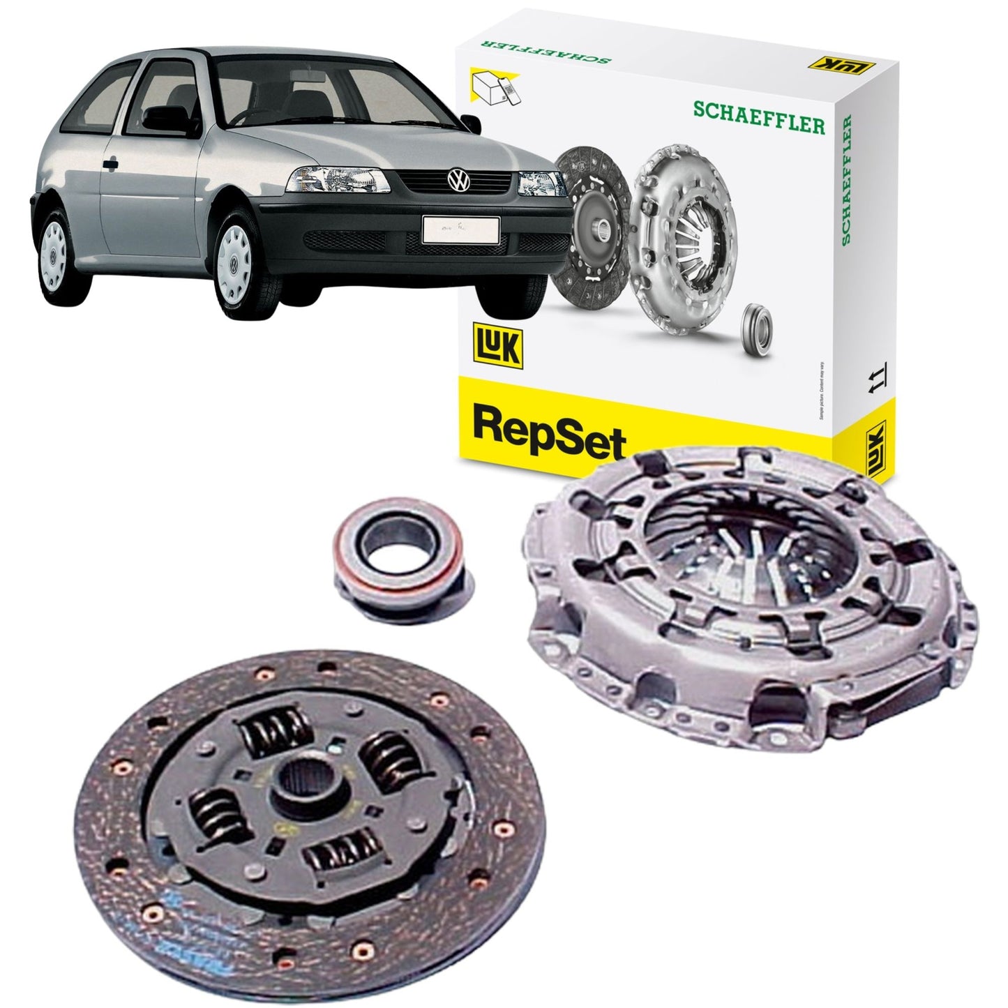 Kit de Embreagem com Disco, Platô e Rolamento para Volkswagen Gol - LuK - 618 2168 00 - (1)