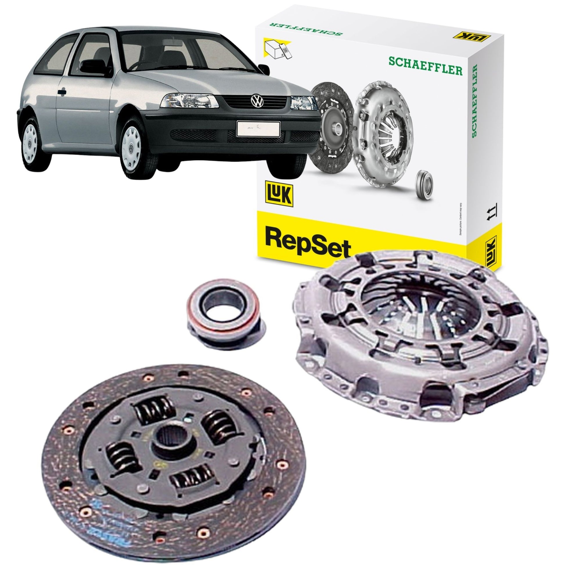 Kit de Embreagem com Disco, Platô e Rolamento para Volkswagen Gol - LuK - 618 2168 00 - (1)