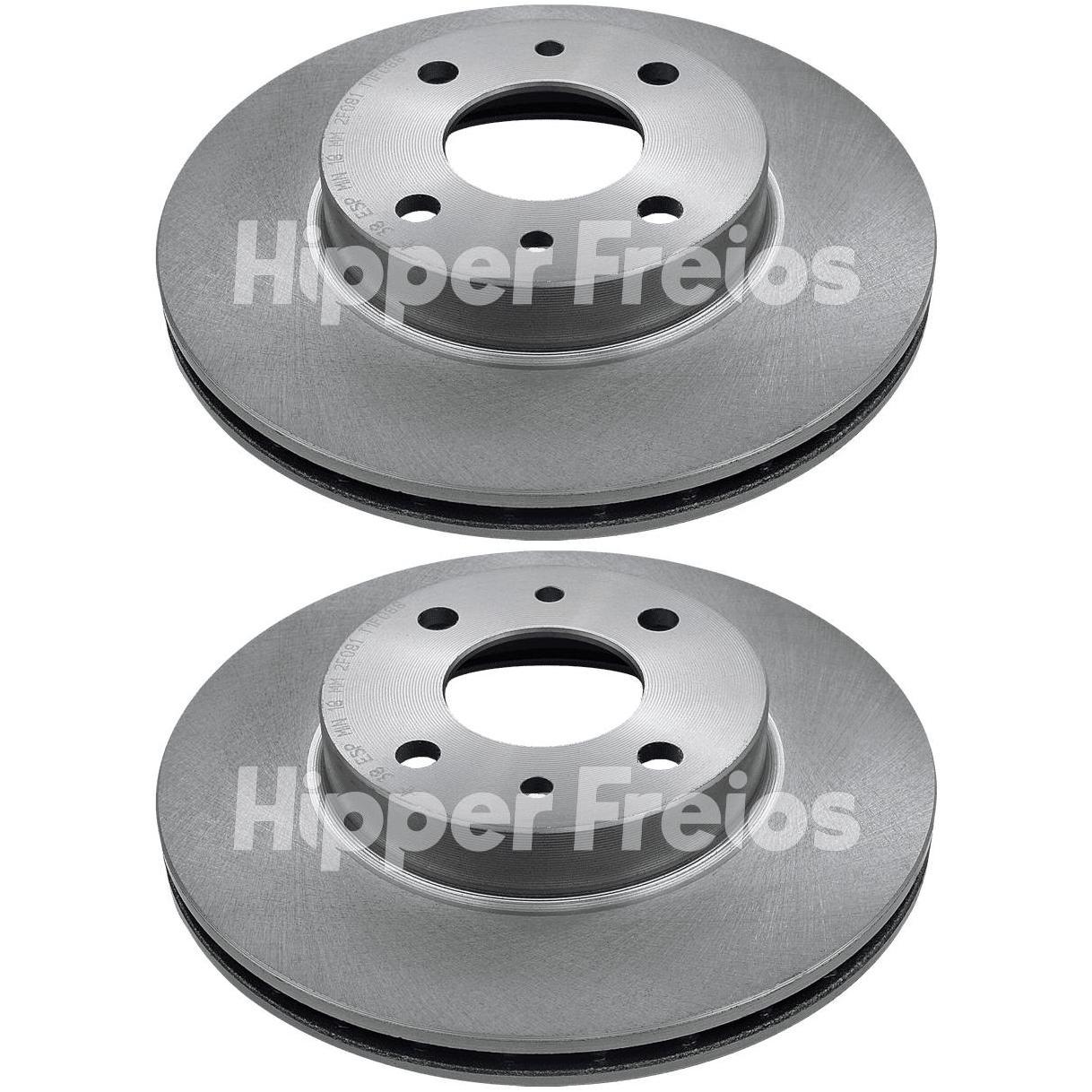 Par de Discos de Freio Dianteiro Ventilado - Hipper Freios - HF 38 - (1)