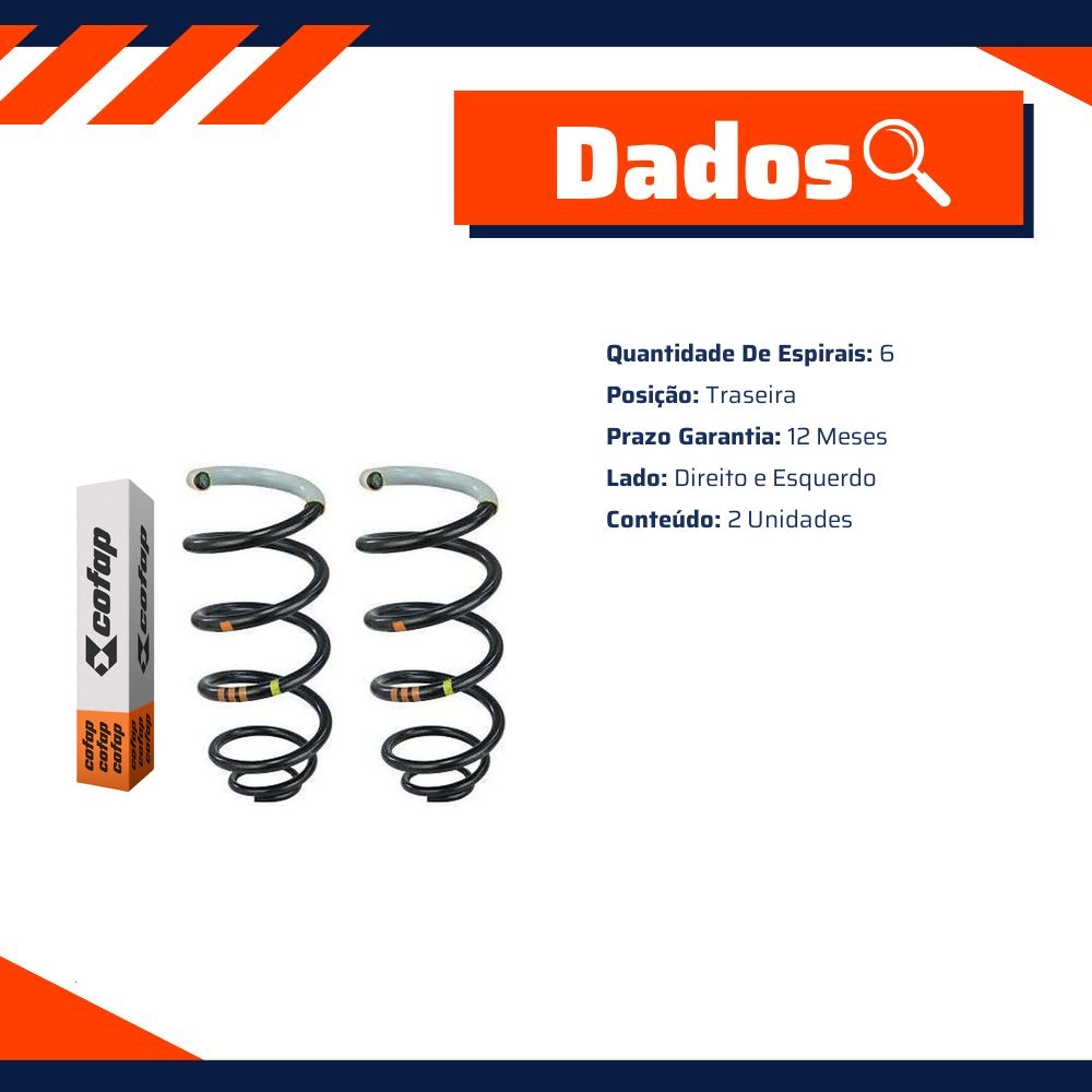 Par Mola Suspensão Traseira para Fiat Mobi - Cofap - MC.EFIAT123 - (2)