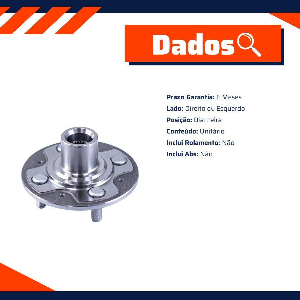 Cubo de Roda Dianteiro Direito ou Esquerdo sem Rolamento sem ABS - Cofap - CRC10045 - (3)