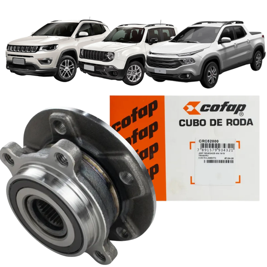 Cubo de Roda Traseiro Direito ou Esquerdo 4 Furos com Rolamento - Cofap - CRC52000 - (1)