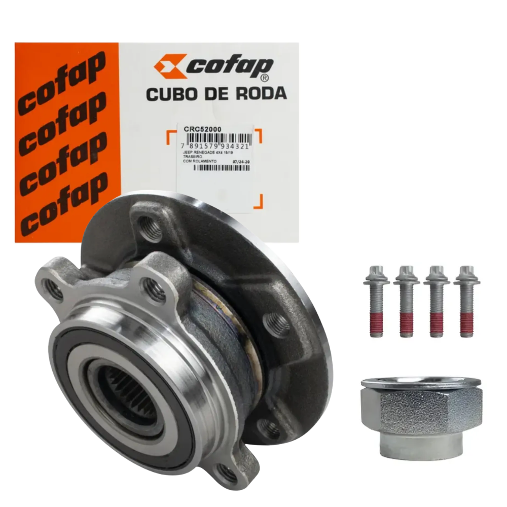 Cubo de Roda Traseiro Direito ou Esquerdo 4 Furos com Rolamento - Cofap - CRC52000 - (2)