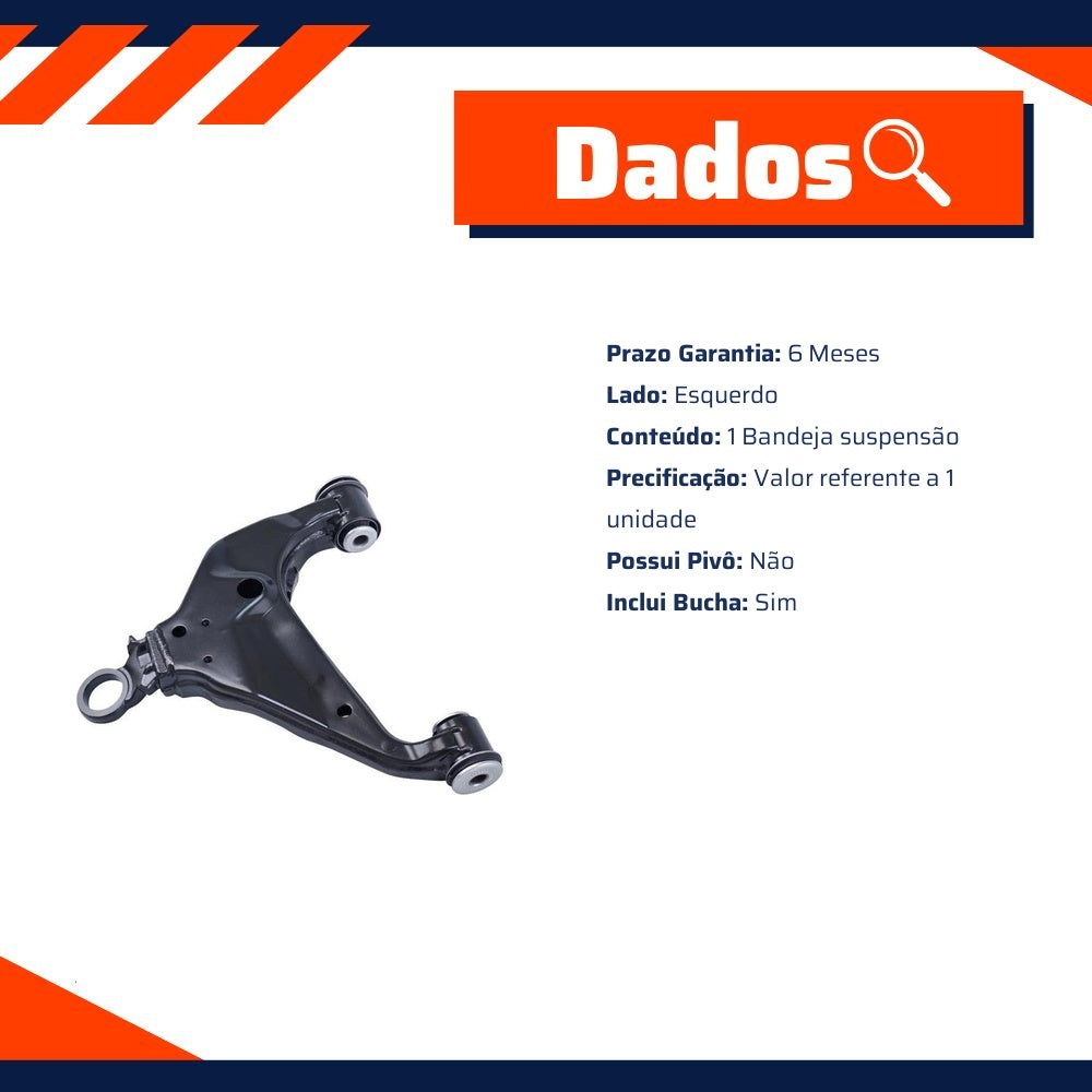Bandeja Suspensão Dianteira Inferior Esquerda com Bucha para Toyota Hilux e Hilux SW4 - Cofap - BJC22013M - (2)
