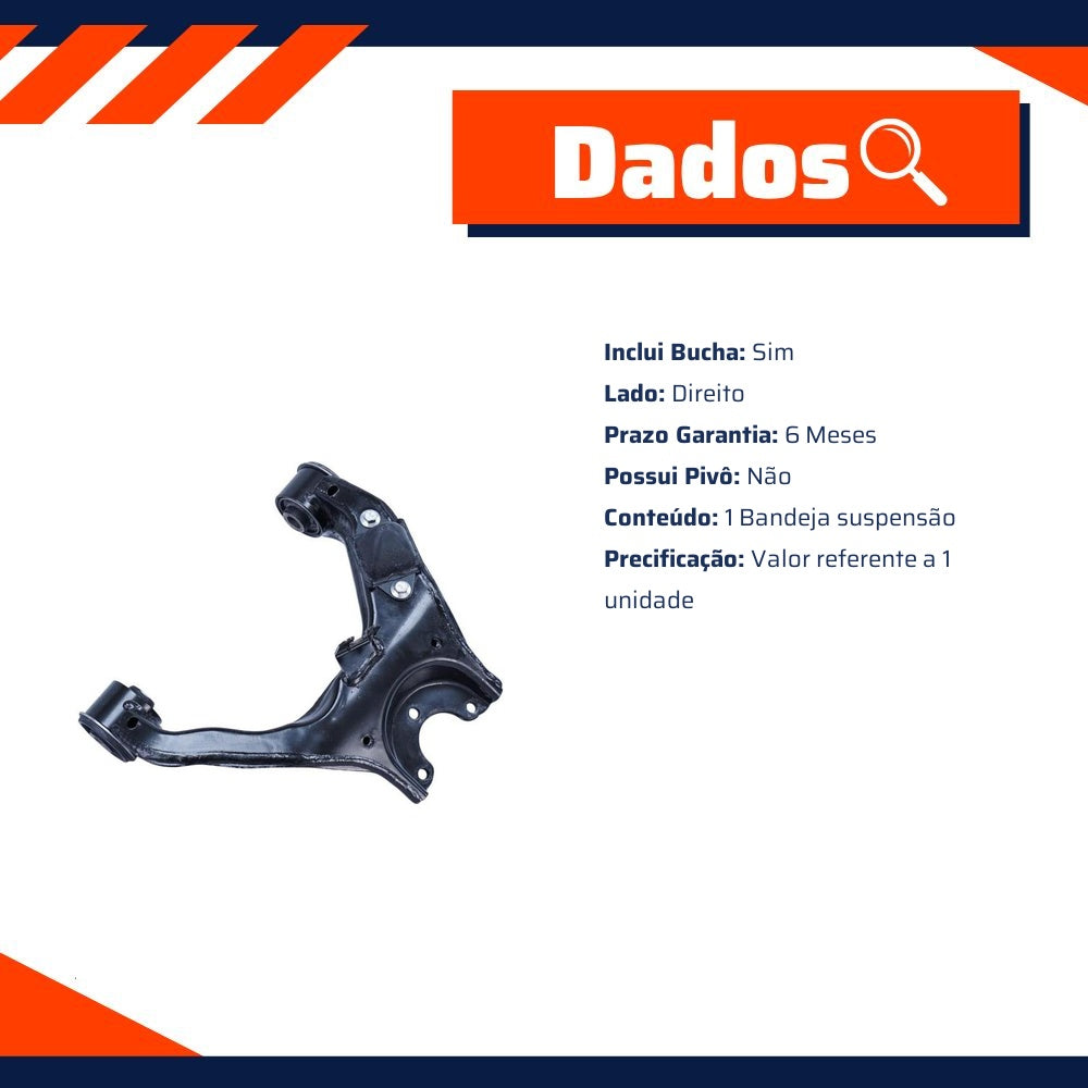 Bandeja Suspensão Dianteira Superior Direita com Bucha para Mitsubishi L200 e Pajero Dakar - Cofap - BJC39008M - (2)