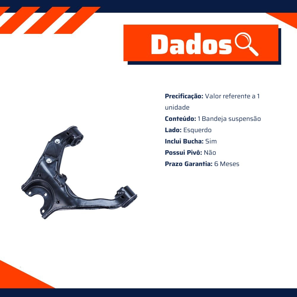 Bandeja Suspensão Dianteira Superior Esquerda com Bucha para Mitsubishi L200 e Pajero Dakar - Cofap - BJC39009M - (2)