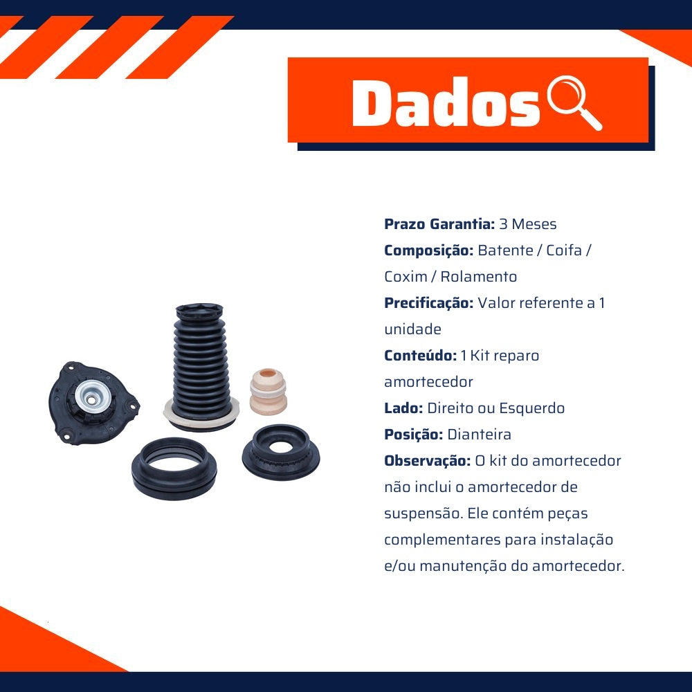 Kit Reparo Amortecedor Dianteiro Direito ou Esquerdo para Jeep Compass e Renegade - Cofap - TKC52001 - (2)