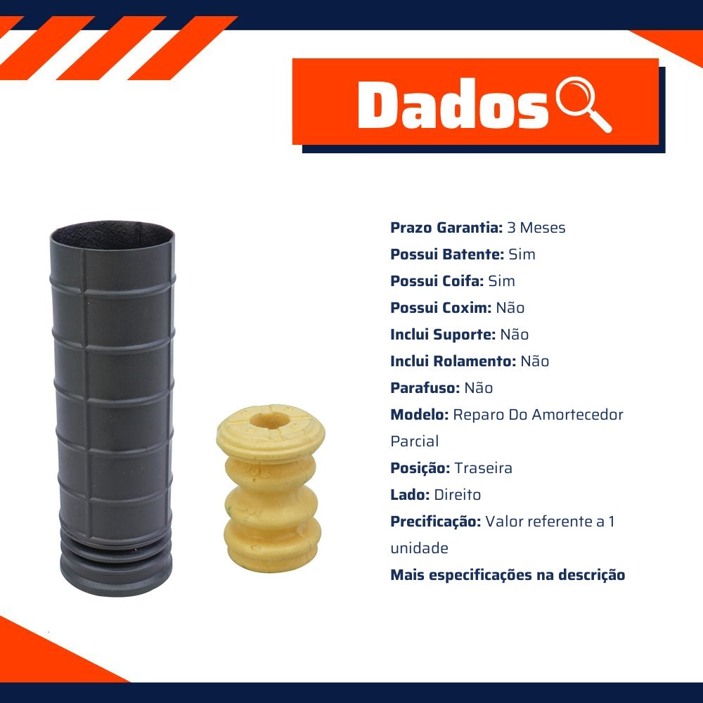 Kit Reparo Amortecedor Traseiro Direito ou Esquerdo com Batente com Coifa para Nissan Kicks - Cofap - KSC29010S - (2)