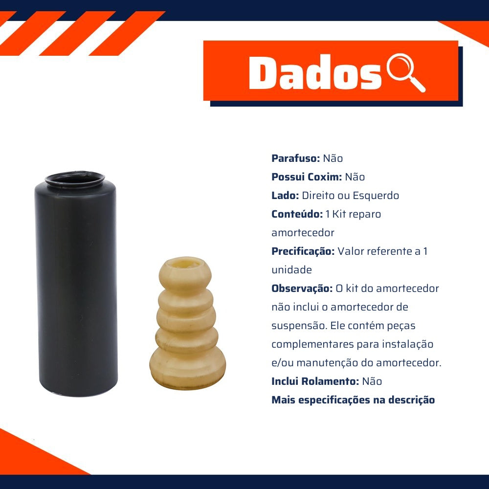 Kit Reparo Amortecedor Traseiro Direito ou Esquerdo com Batente com Coifa para Ford Fusion - Cofap - KSC08129S - (2)