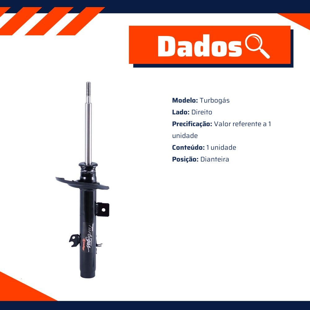 Amortecedor Dianteiro Direito da Suspensão para Peugeot 2008 - Cofap - GP30570 - (3)