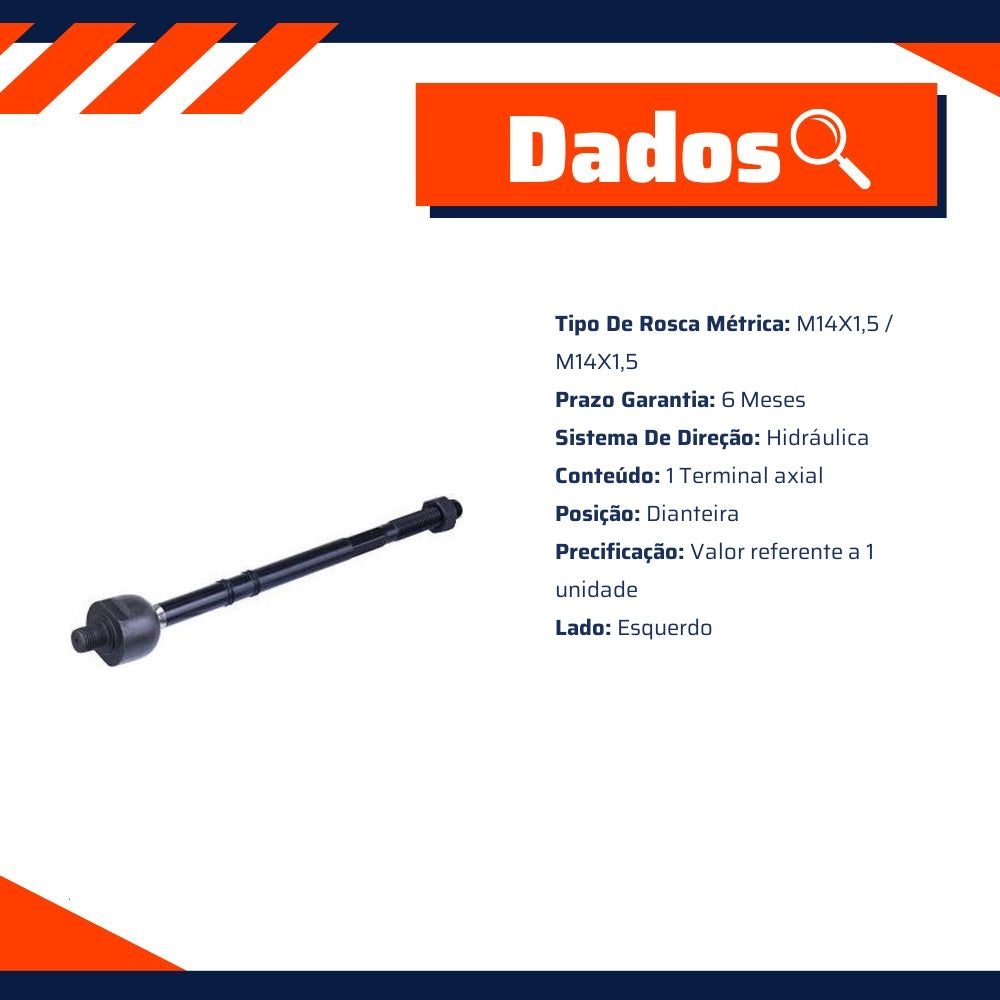 Terminal Axial Dianteiro Direito ou Esquerdo para Chevrolet Agile e Montana - Cofap - TAC04017M - (2)