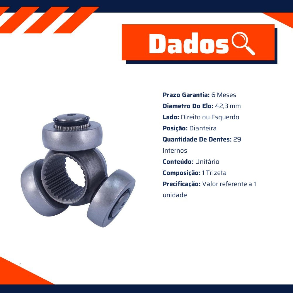 Trizeta Dianteira Câmbio para Citroen Jumper e Fiat Ducato - Cofap - TRC03509 - (2)
