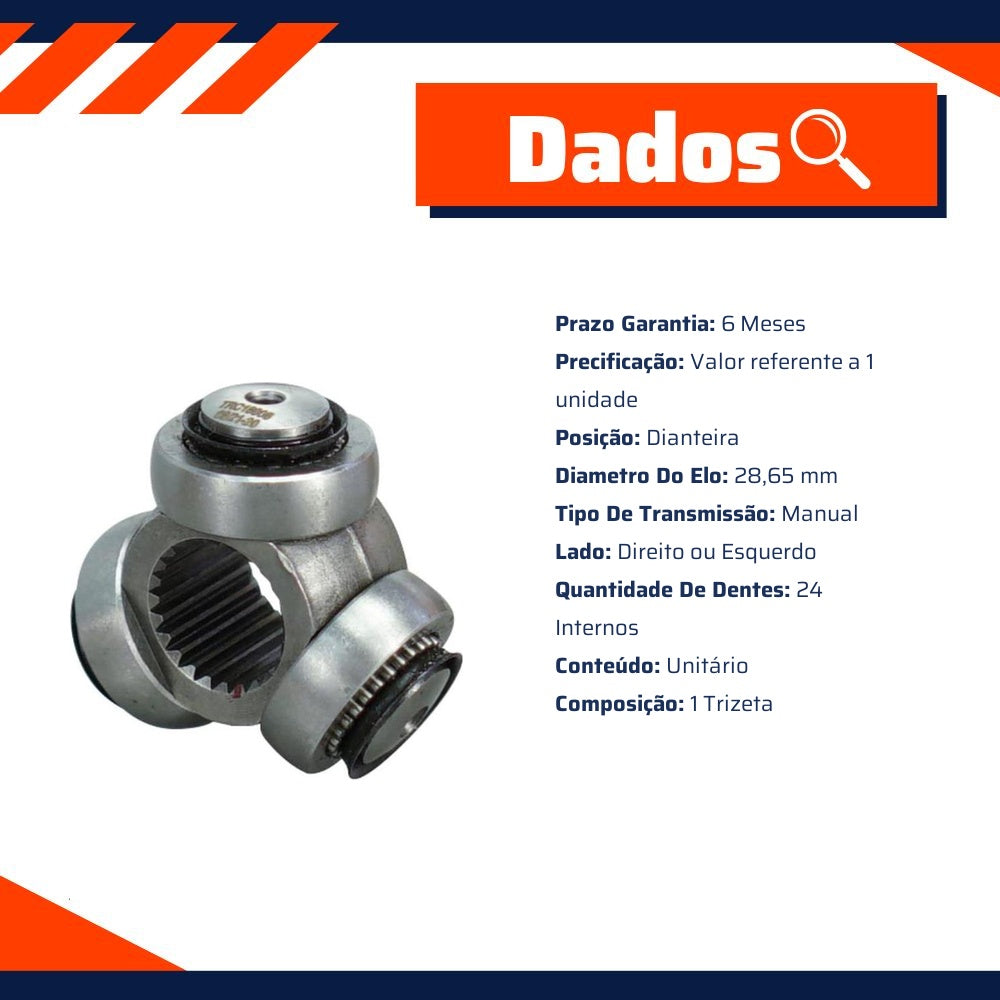 Trizeta Dianteira Câmbio Manual para Renault Kwid - Cofap - TRC18006 - (2)