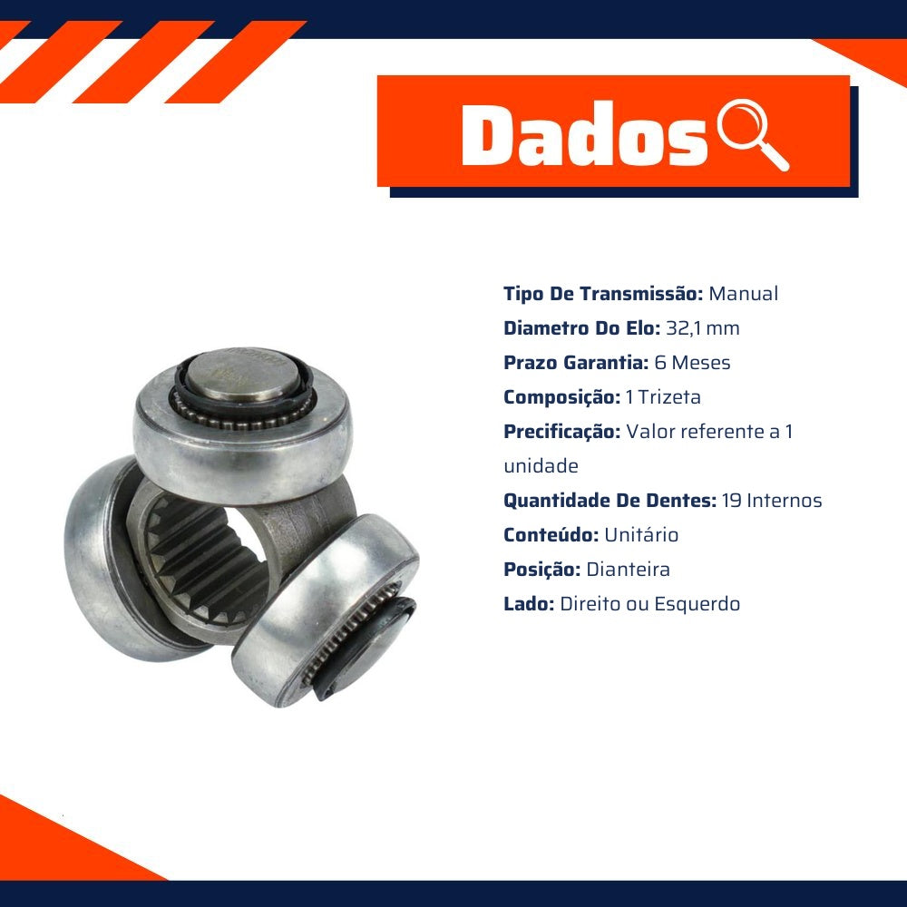 Trizeta Dianteira Câmbio Manual para Chevrolet Onix e Prisma - Cofap - TRC04009 - (2)