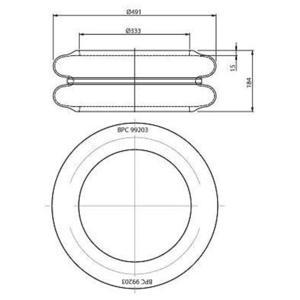 Mola Pneumática Levante De Eixo - Cofap - BPC99203 - (1)