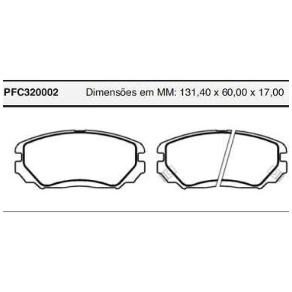 Pastilha Freio Dianteira Hyundai Azera - Cofap - PFC320002 - (1)