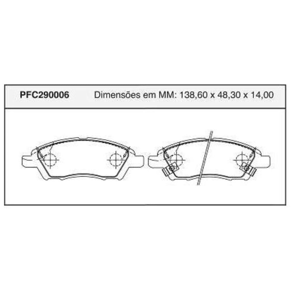Pastilha Freio Dianteira para Nissan March e Versa - Cofap - PFC290006 - (1)