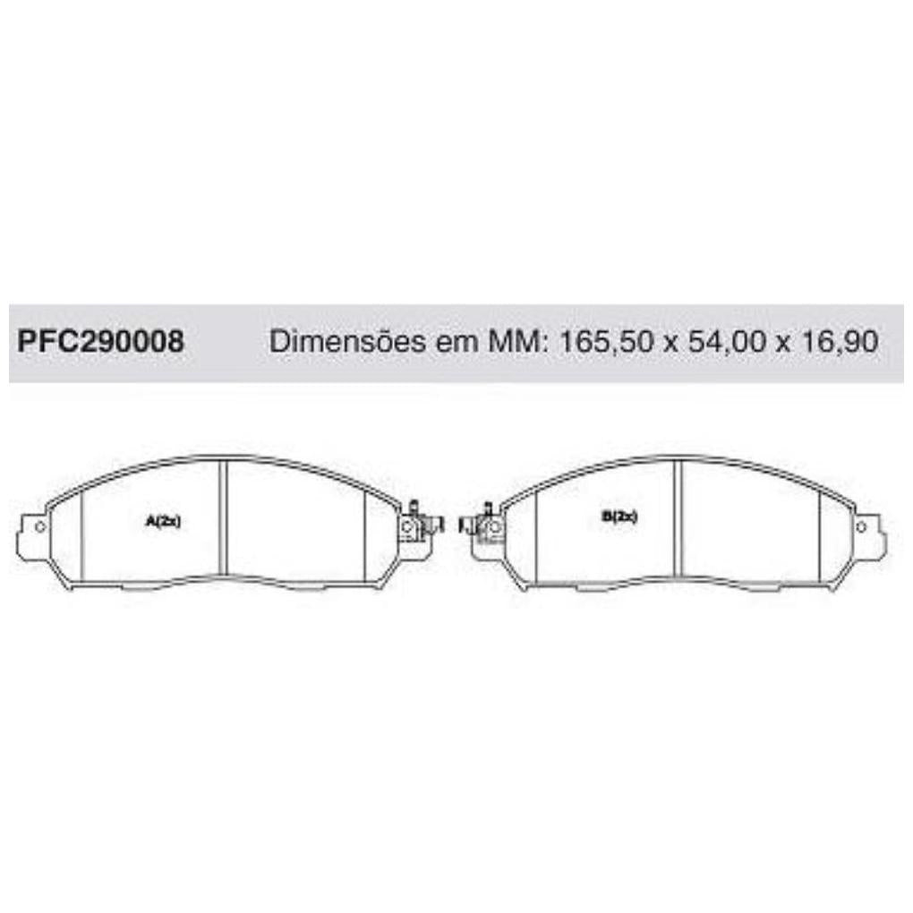Pastilha Freio Dianteira Nissan Frontier - Cofap - PFC290008 - (1)