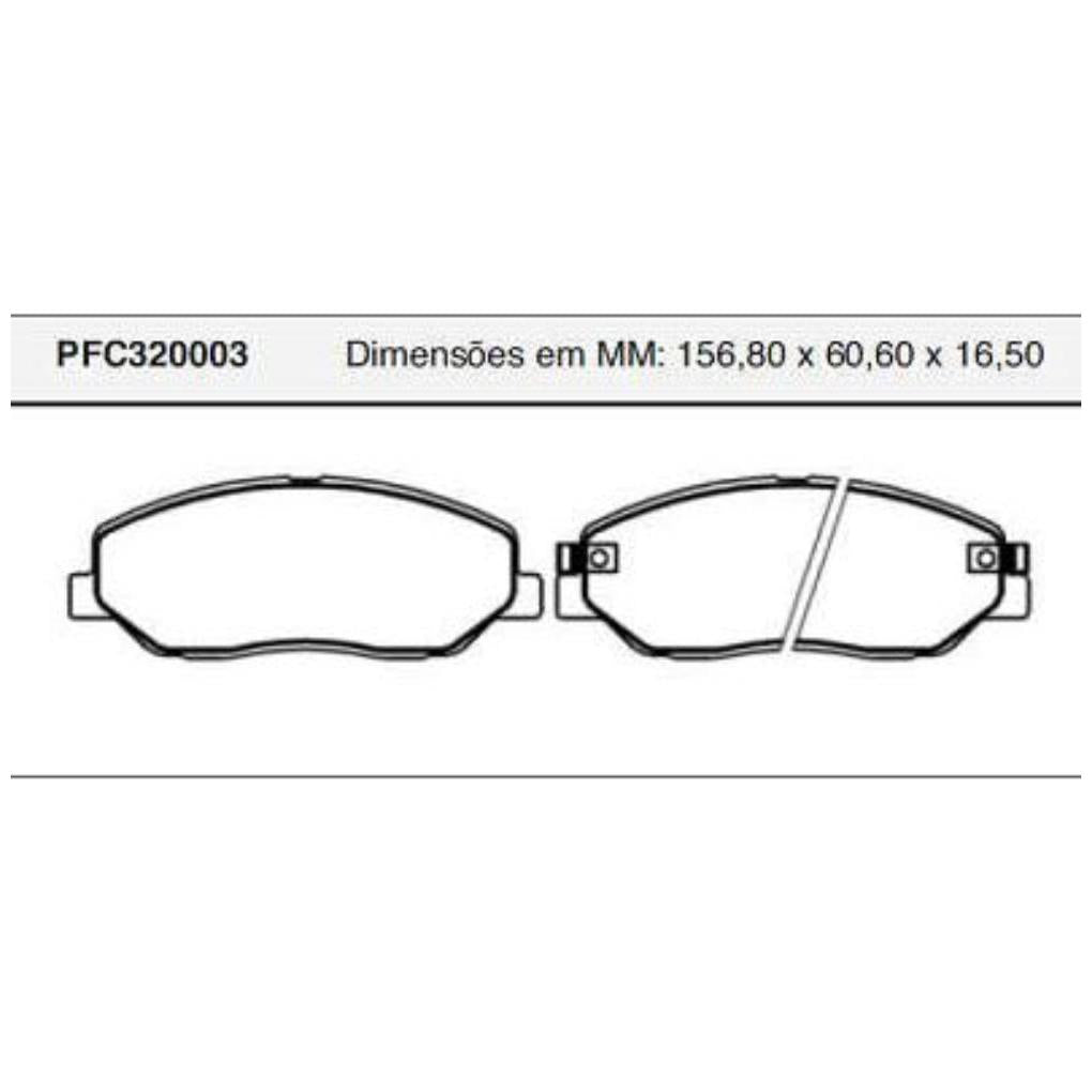 Pastilha Freio Dianteira Hyundai Santa Fé - Cofap - PFC320003 - (1)