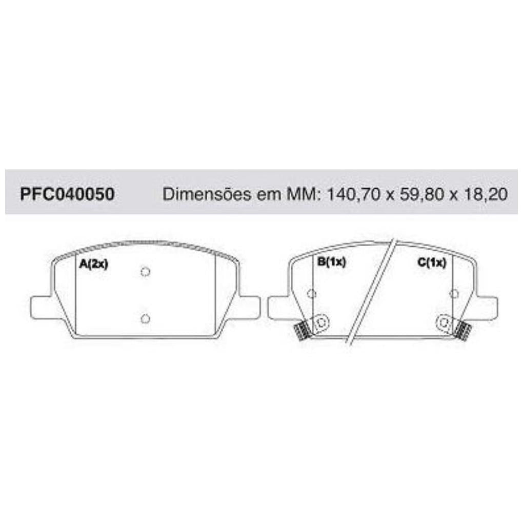 Pastilha Freio Dianteira Chevrolet Tracker - Cofap - PFC040050 - (1)