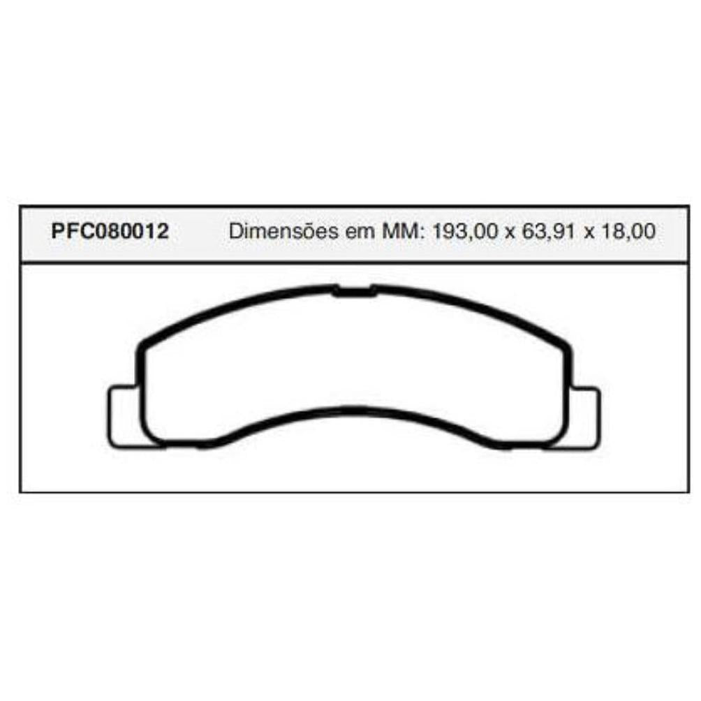 Pastilha Freio Dianteira Ou Traseira Akebono Ford F 250 - Cofap - PFC080012 - (1)