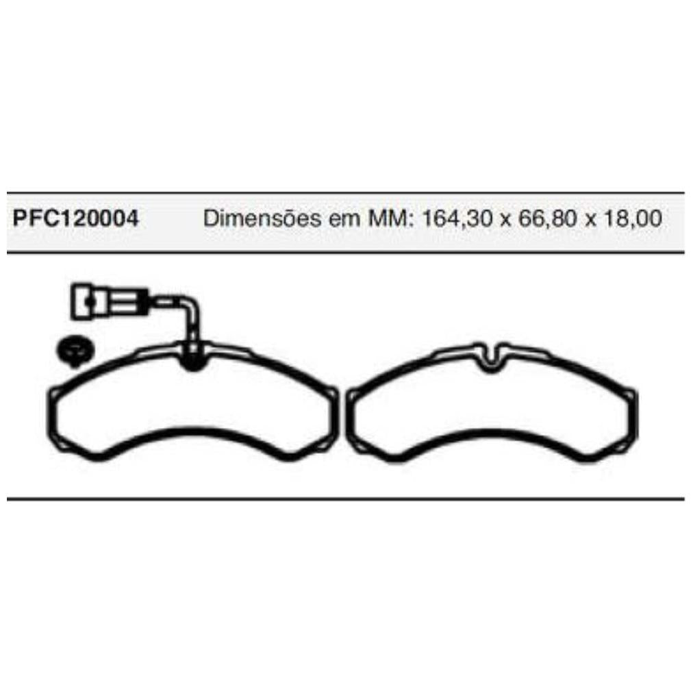 Pastilha Freio Dianteira Ou Traseira Com Sensor Perrot Iveco Daily - Cofap - PFC120004 - (1)