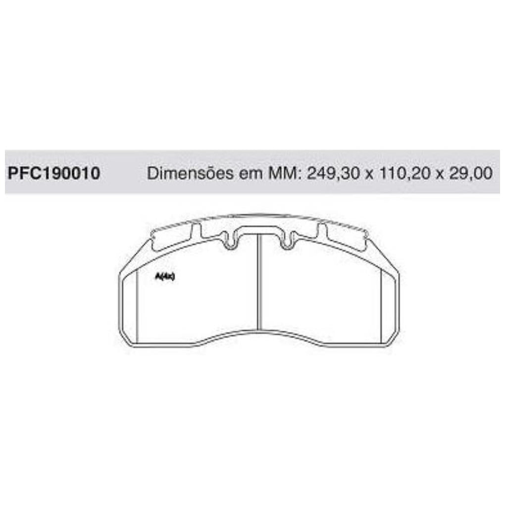 Pastilha Freio Dianteira Ou Traseira Meritor - Cofap - PFC190010 - (1)