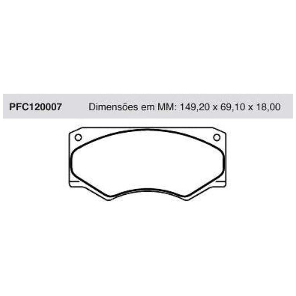 Pastilha Freio Dianteira Ou Traseira Perrot - Cofap - PFC120007 - (1)