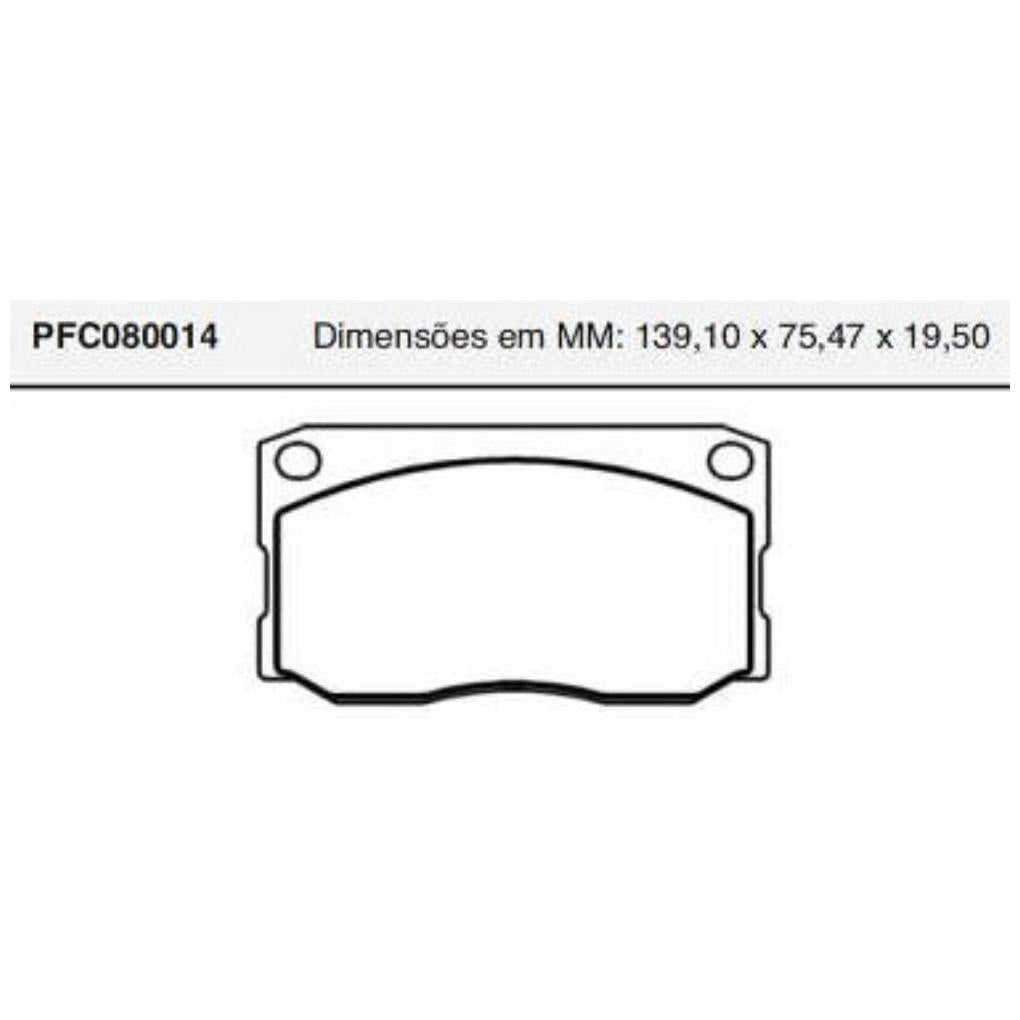 Pastilha Freio Dianteira Ou Traseira Varga - Cofap - PFC080014 - (1)