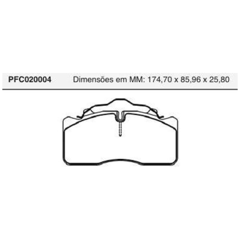 Pastilha Freio Dianteira Ou Traseira Wabco - Cofap - PFC020004 - (1)