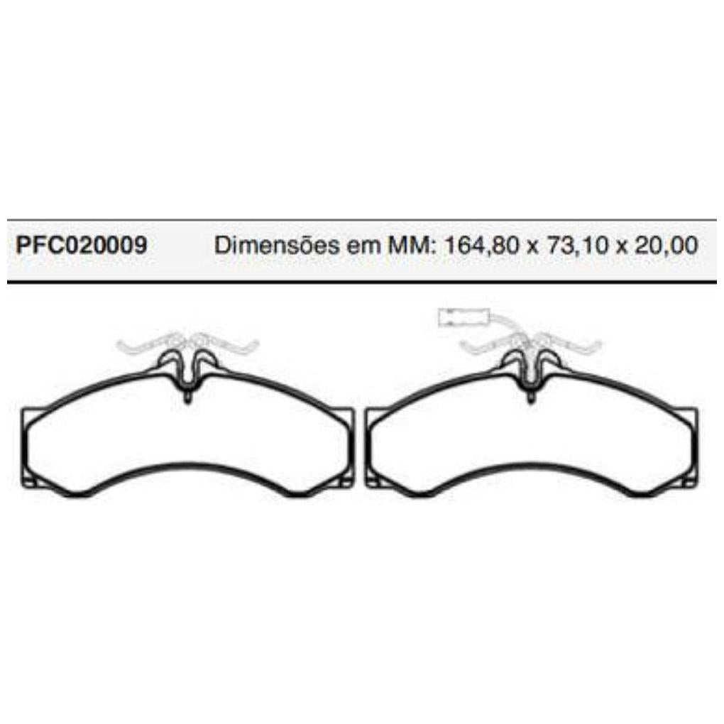 Pastilha Freio Dianteira Ou Traseira Wabco - Cofap - PFC020009 - (1)