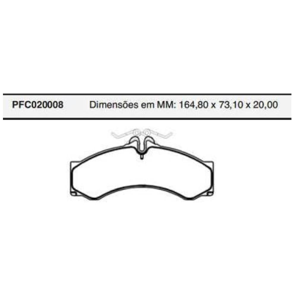 Pastilha Freio Dianteira Ou Traseira Wabco - Cofap - PFC020008 - (1)