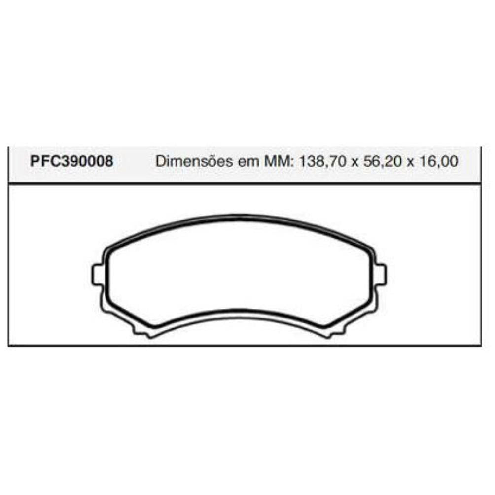 Pastilha Freio Dianteira Akebono Mitsubishi Pajero - Cofap - PFC390008 - (1)