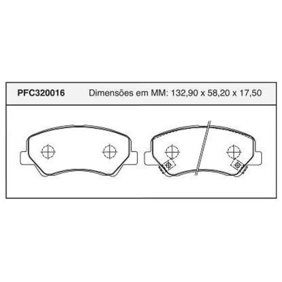 Jogo Pastilha Freio Dianteira Akebono - Cofap - PFC320016 - (1)