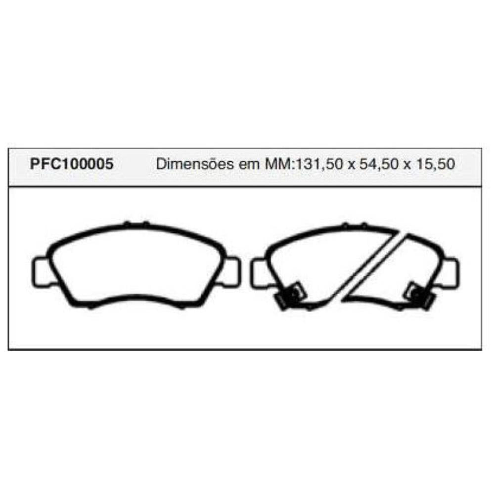 Pastilha Freio Dianteira Akebono - Cofap - PFC100005 - (1)