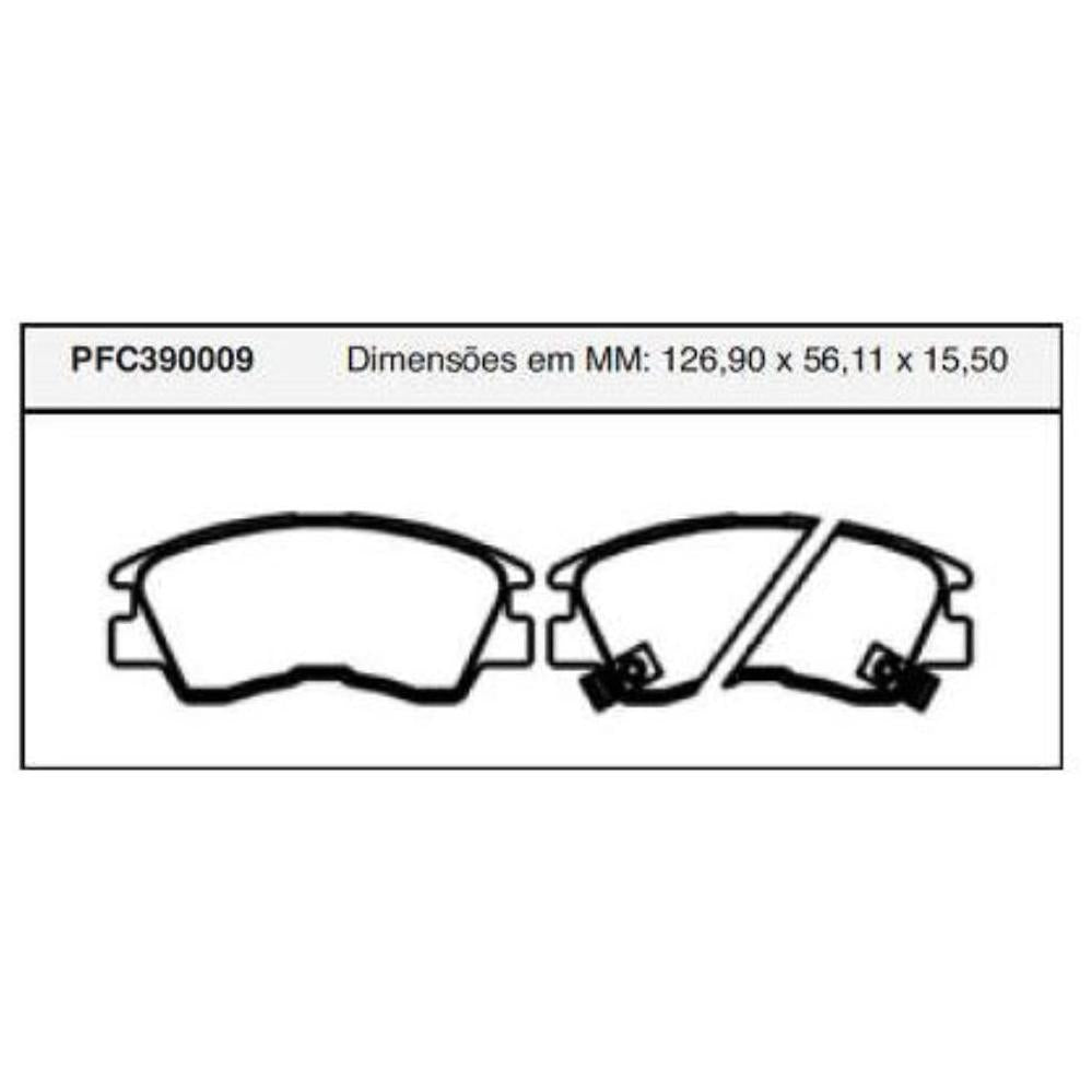 Pastilha Freio Dianteira Akebono - Cofap - PFC390009 - (1)