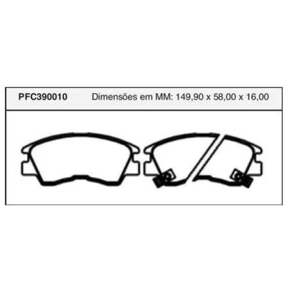 Pastilha Freio Dianteira Akebono - Cofap - PFC390010 - (1)