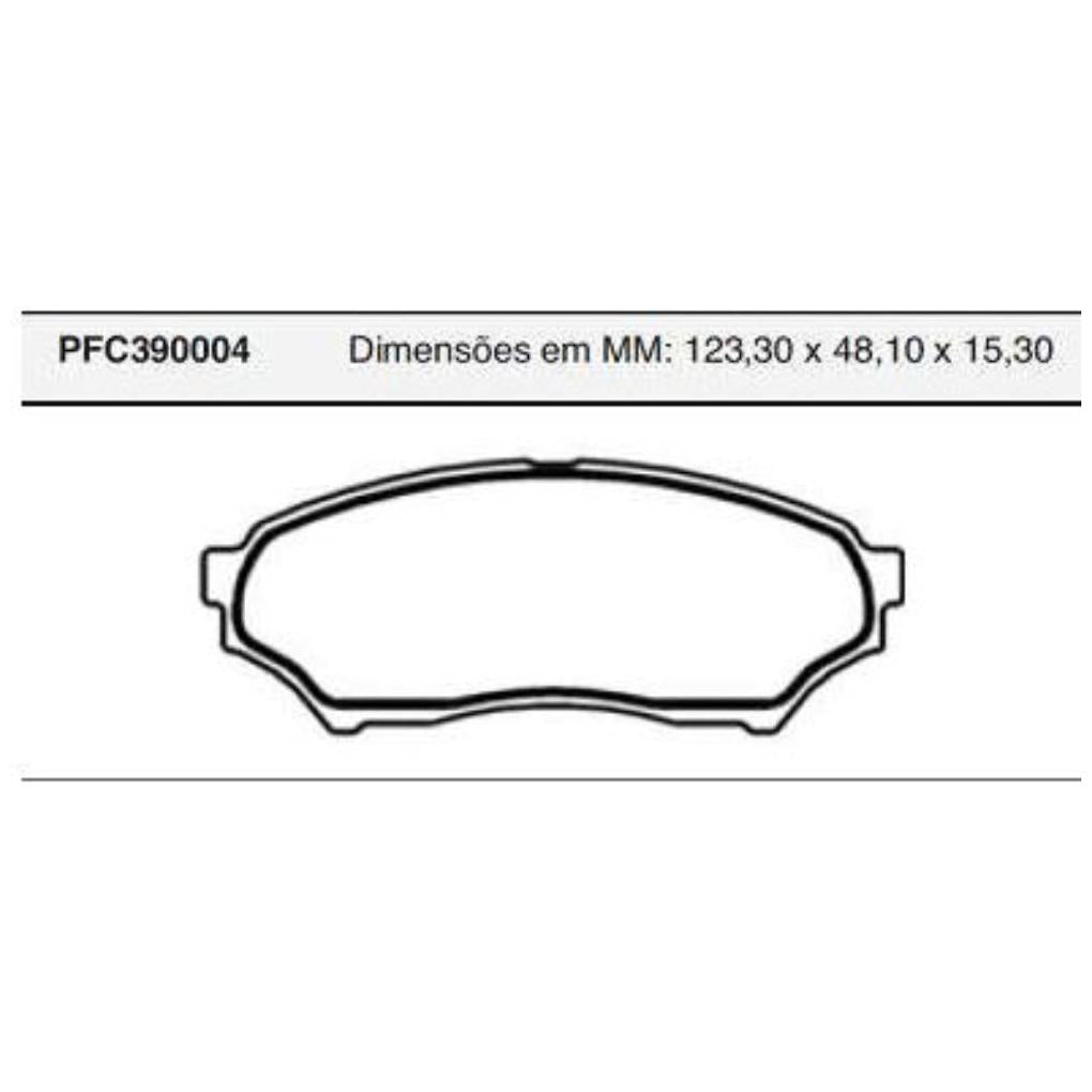 Pastilha Freio Dianteira Akebono Mitsubishi Pajero - Cofap - PFC390004 - (1)