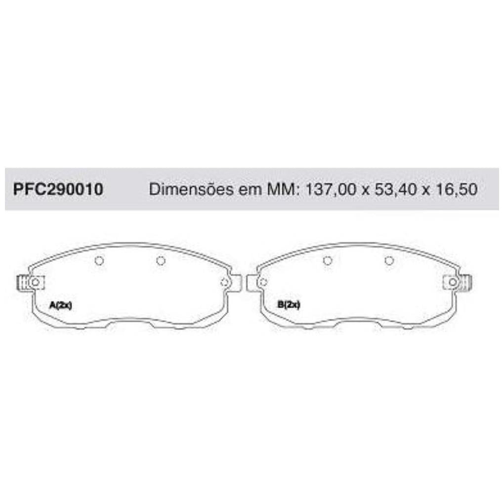 Pastilha Freio Dianteira Akebono - Cofap - PFC290010 - (1)