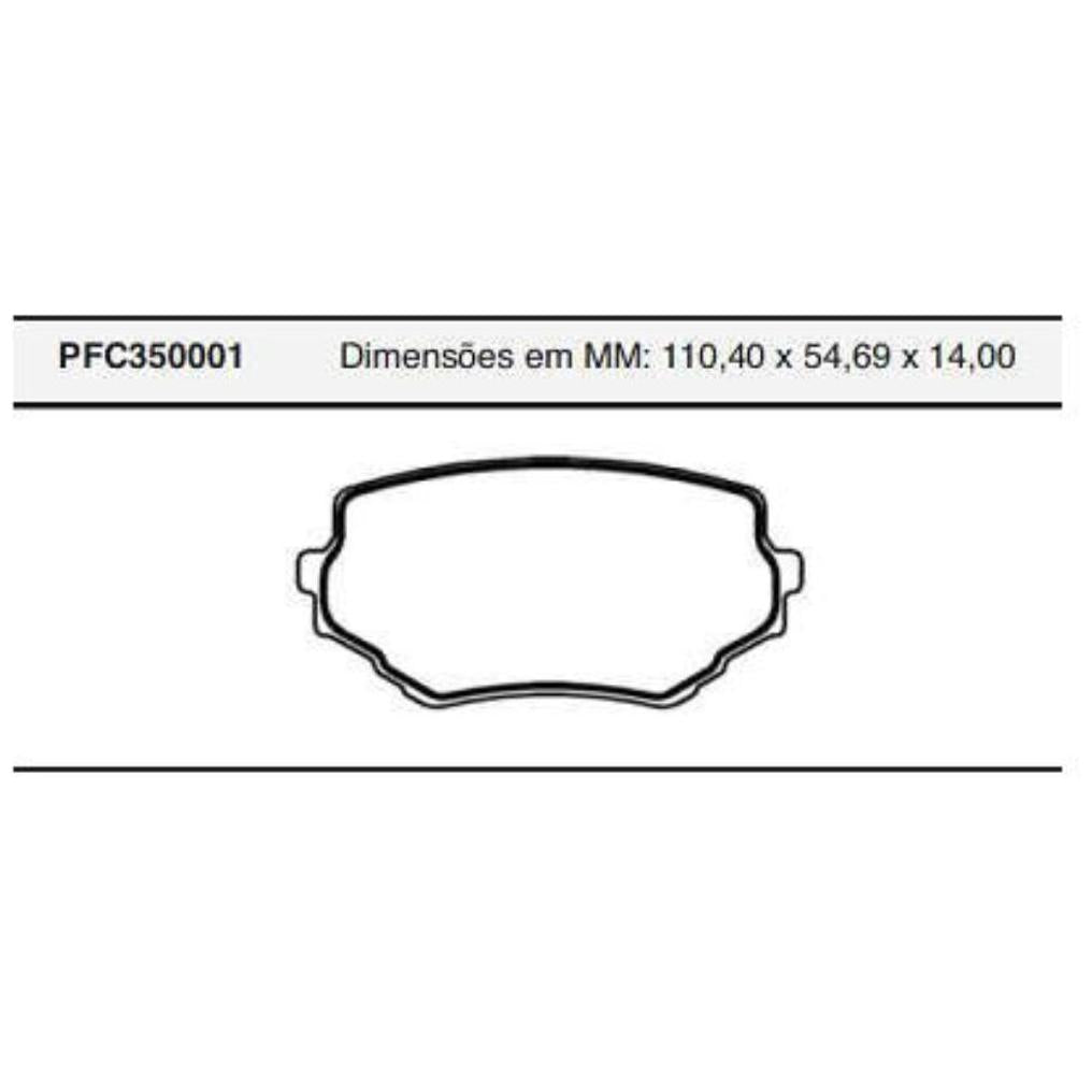 Pastilha Freio Dianteira Akebono - Cofap - PFC350001 - (1)