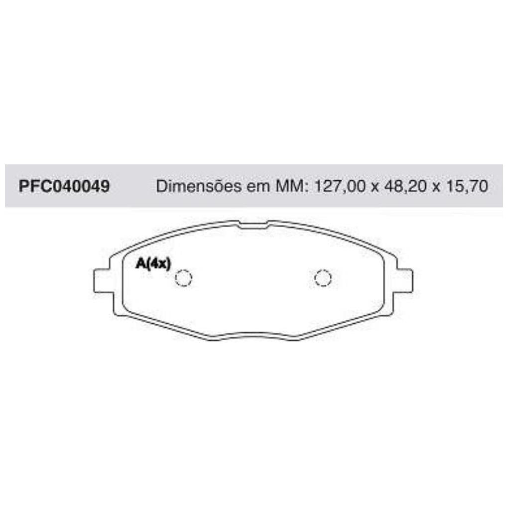 Pastilha Freio Dianteira Akebono - Cofap - PFC040049 - (1)