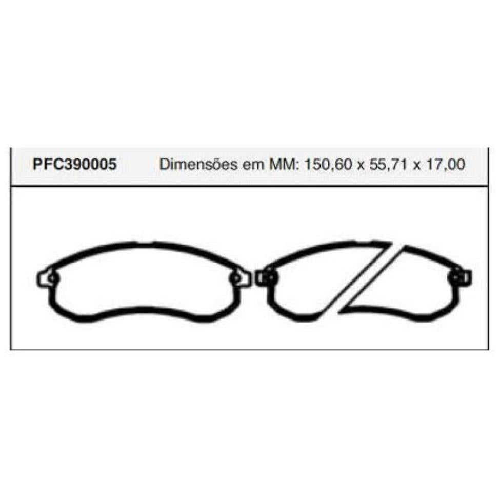 Pastilha Freio Dianteira Akebono - Cofap - PFC390005 - (1)