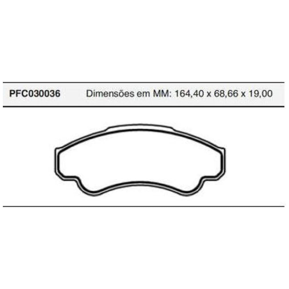 Pastilha Freio Dianteira Bosch para Fiat Ducato - Cofap - PFC030036 - (1)