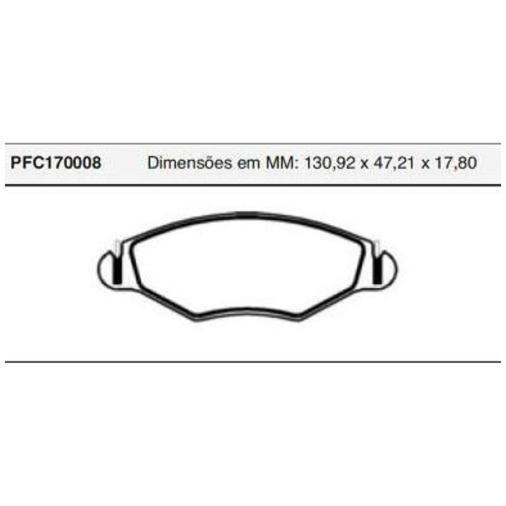 Pastilha Freio Dianteira Bosch para Peugeot 206 e 206 SW - Cofap - PFC170008 - (1)