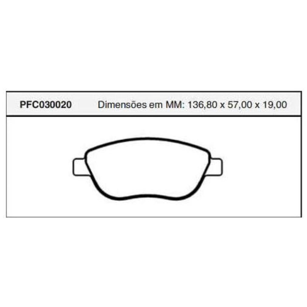 Jogo Pastilha Freio Dianteira Bosch - Cofap - PFC030020 - (1)