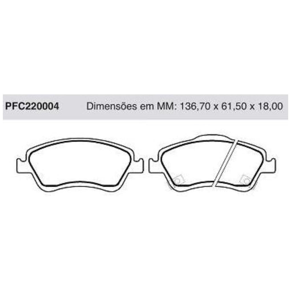 Pastilha Freio Dianteira Bosch para Toyota Corolla - Cofap - PFC220004 - (1)