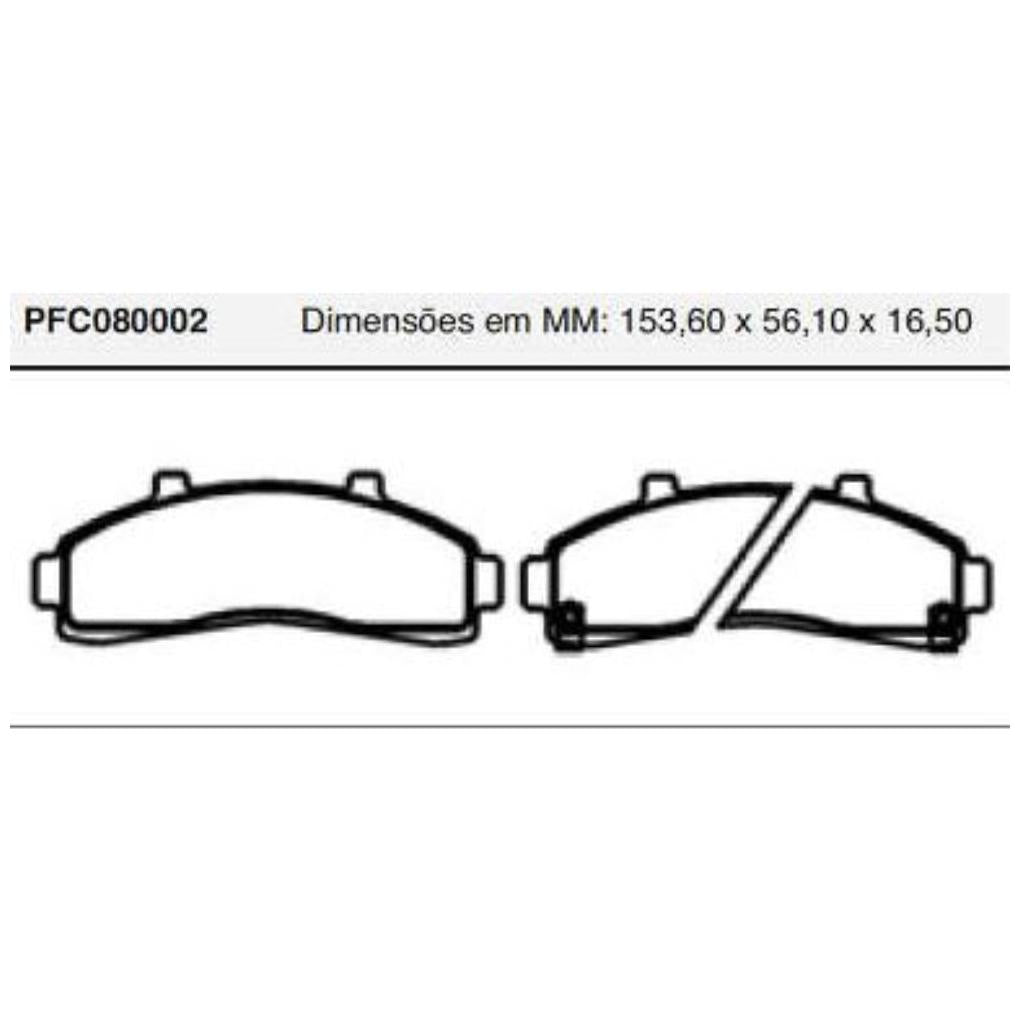 Pastilha Freio Dianteira Bosch para Ford Explorer e Ranger - Cofap - PFC080002 - (1)