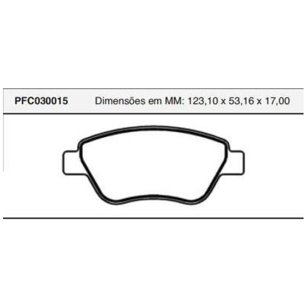 Pastilha Freio Dianteira Bosch Fiat Stilo - Cofap - PFC030015 - (1)