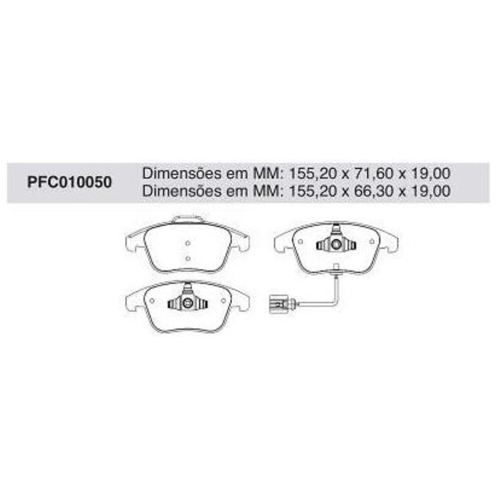 Pastilha Freio Dianteira Com Sensor - Cofap - PFC010050 - (1)